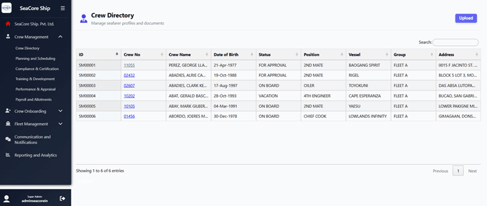 Crew Management System 1