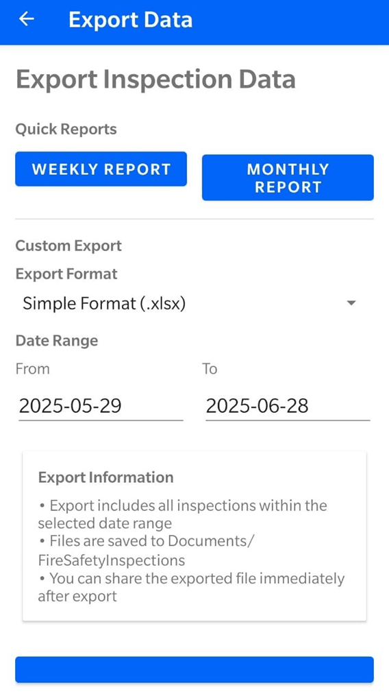Export Data App